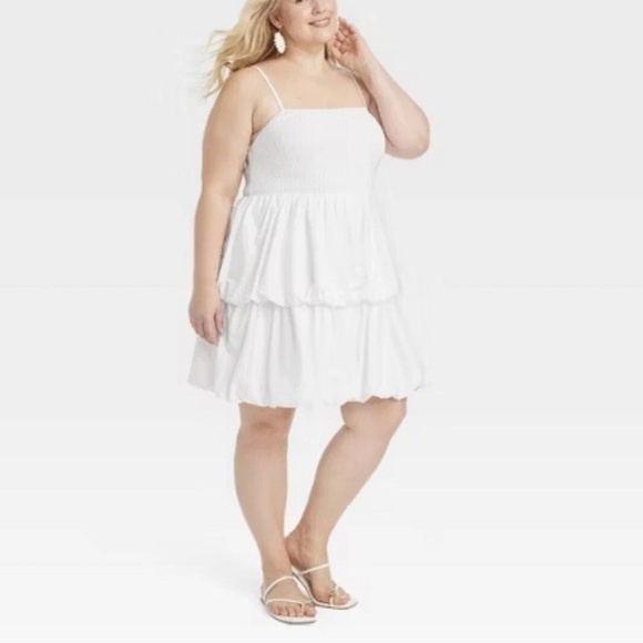 A New Day Women's Mini Tiered Bubble Dress Various Sizes - Picture 2 of 15